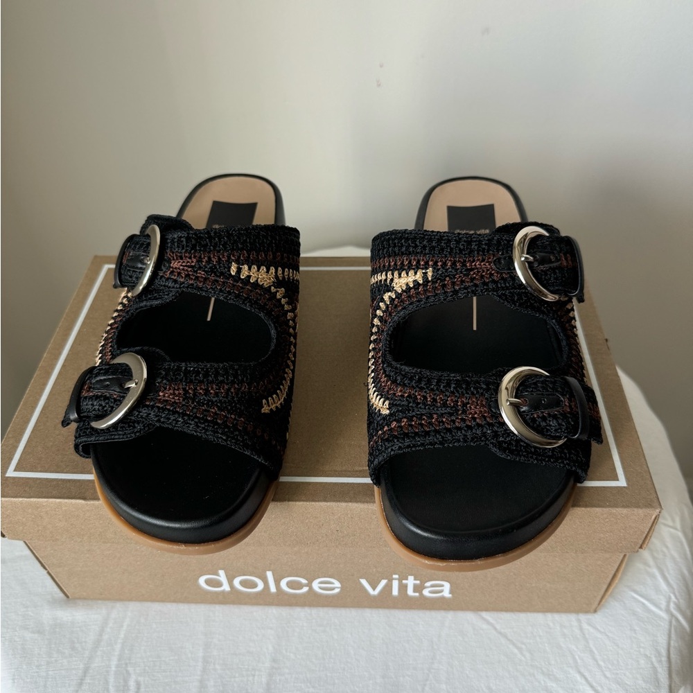 Dolce Vita Black and Brown Sandals